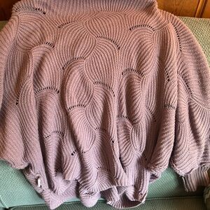 Amazon Pink Ribbed Knit Shrug Sweater